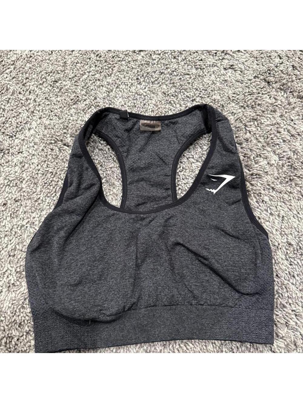 Gymshark Charcoal Gray Racerback Sports Bra